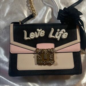 Aldo Black and Pink Crossbody Bag